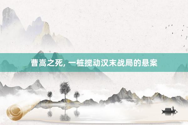 曹嵩之死, 一桩搅动汉末战局的悬案