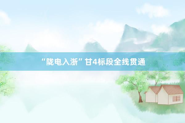 “陇电入浙”甘4标段全线贯通