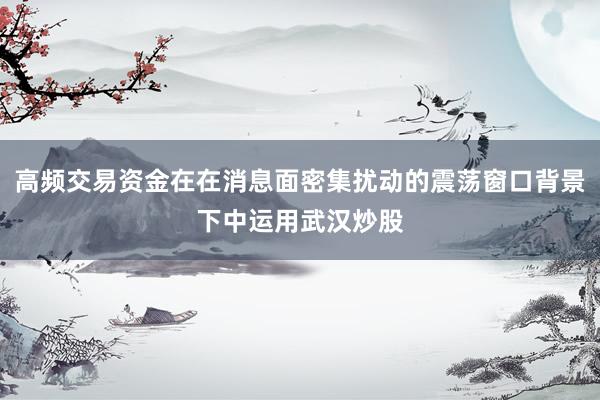 高频交易资金在在消息面密集扰动的震荡窗口背景下中运用武汉炒股