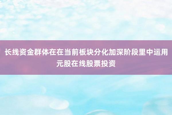 长线资金群体在在当前板块分化加深阶段里中运用元股在线股票投资