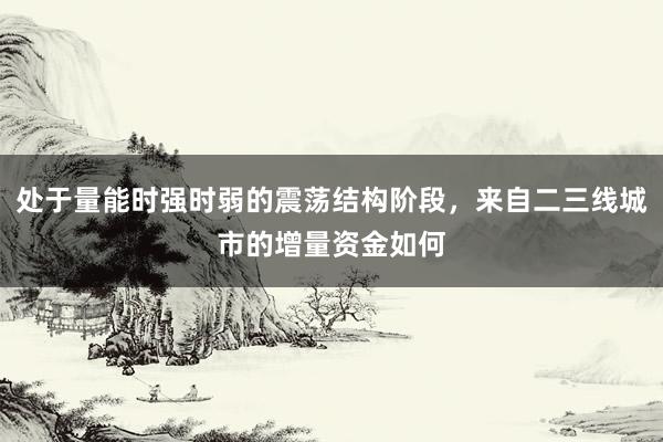 处于量能时强时弱的震荡结构阶段，来自二三线城市的增量资金如何