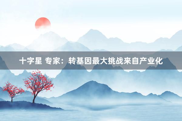 十字星 专家：转基因最大挑战来自产业化