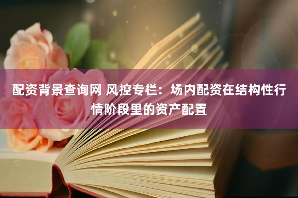 配资背景查询网 风控专栏：场内配资在结构性行情阶段里的资产配置