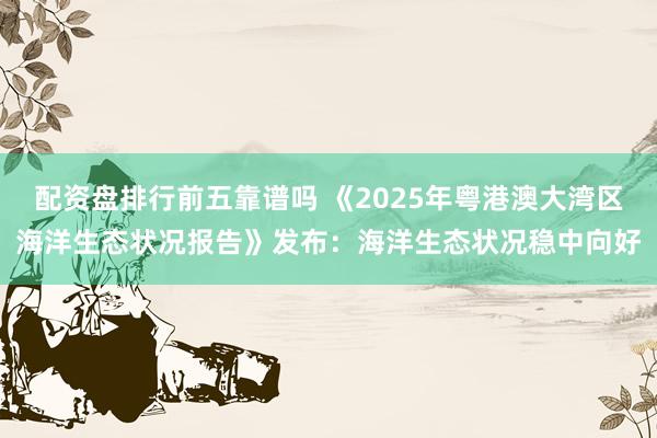 配资盘排行前五靠谱吗 《2025年粤港澳大湾区海洋生态状况报告》发布：海洋生态状况稳中向好