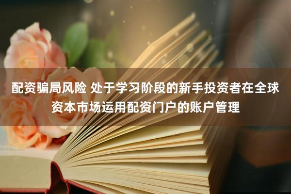 配资骗局风险 处于学习阶段的新手投资者在全球资本市场运用配资门户的账户管理
