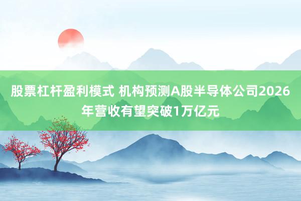 股票杠杆盈利模式 机构预测A股半导体公司2026年营收有望突破1万亿元